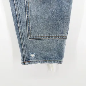 Abercrombie Annie High Rise Girlfriend Jeans 28 6S Short Double Knee Distressed thumbnail 3