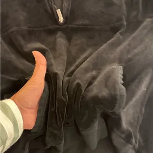 Champion C9 Black Velour Quarter Zip Pullover Jacket Cozy Athleisure Winter Ski thumbnail 3