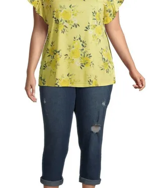 Terra & Sky Distressed Boyfriend Jeans thumbnail 3