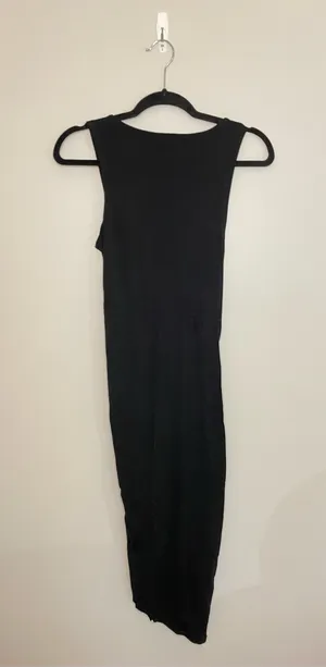 High Low Side Knot Midi Dress, Black, Size XS, NWT thumbnail 2