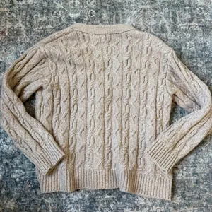 $495 ATM Anthony Thomas Melillo Clay Wool Cable Knit Cardigan AW8664-ABO Medium thumbnail 2