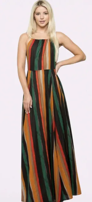 Vici stripped maxi dress thumbnail 1