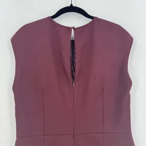 ASOS Burgundy Lace Jumpsuit Women US 6 Crochet Mesh Bodice Tapered Leg Formal thumbnail 4