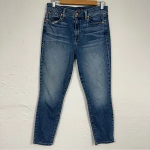 Level 99 Blue High Rise Skinny Jeans Women 8 Classic Fall Casual Denim Anthro thumbnail 5