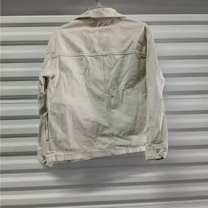 Pacsun Womens Denim Jacket XS/S Beige Oversized Y2K Shacket Trucker Coat Coastal thumbnail 5