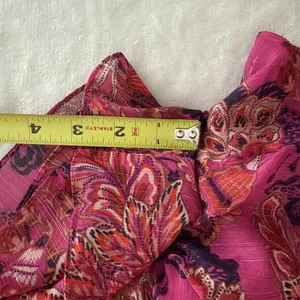 Misa Los Angeles azalea romper in Fuchsia size Small Floral Chiffon Ruffles thumbnail 11