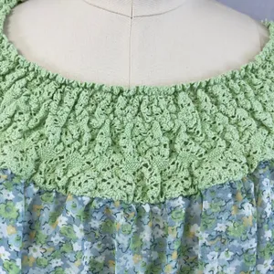 Floral Tiered Ruffle Top Women Medium Crochet Cottage Soft Girl‎ Fairy Prairie thumbnail 7