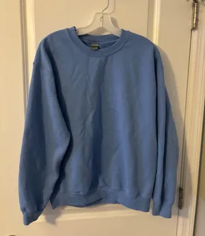 Gildan Sky Blue Crewneck Sweatshirt, Sz M thumbnail 1