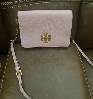 Tory Burch Pale Pink Leather Crossbody with Gold Logo thumbnail 1