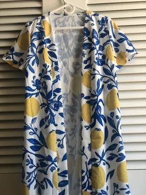 NWOT Vibrant Lemon Dress/Kimono/cover up. Size Small thumbnail 3