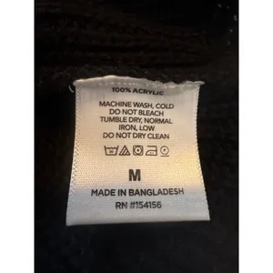 Mote‎ Black Shaker Knit Tunic Sweater Womens Medium 3/4 Sleeve High-Low Hem thumbnail 6