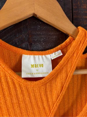 Anthropologie Maeve Ribbed Cut Out Tank Top thumbnail 4
