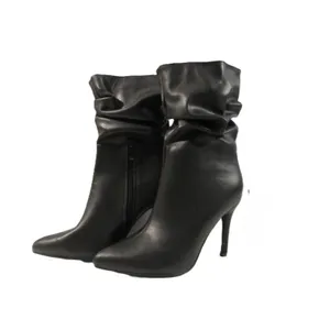 FOREVER LINK Stiletto High Heel Wrinkled Slouchy Dress LILLI Boot Size: 8, BLACK thumbnail 3
