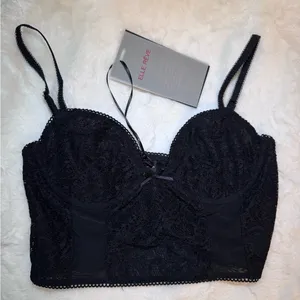 Elle Reve Kiss Corset Top Black NWT‎ Size XL thumbnail 3
