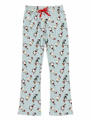 Festive Porch Goose Christmas Polyester Fleece-Feel Lounge Pants Size Small thumbnail 2