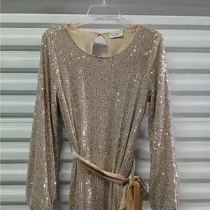 Dress Forum Sequin Dress Women Small Gold Formal Evening Cocktail Party Wedding thumbnail 7