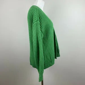 Code X Mode Cardigan Sweater S Chunky Knit Green Open Oversized‎ New thumbnail 4