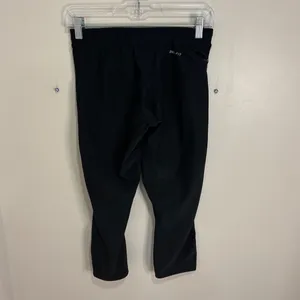 Nike Dri-FIT Women Black Cropped Running Leggings Just Do It thumbnail 9