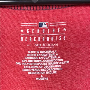 5th & Ocean Women’s MLB Cardinals Baseball Graphic Print Red Short Sleeve Shirt thumbnail 7