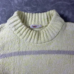 Faherty Striped Chunky Knit Cuddle Sweater XS‎ Yellow Bright Crew Butter So Soft thumbnail 5