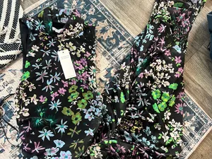 AFRM LOS ANGELES Sonia Ruched floral Mesh Maxi Dress thumbnail 13