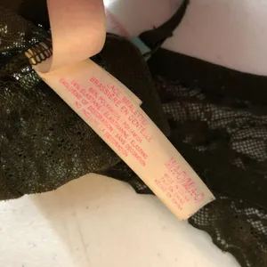 PINK Victorias Secret Lace Bralette Wire Free Olive Green M (A-C) thumbnail 4