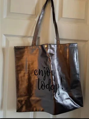 New Shine-On Women Metallic XL Tote Bag thumbnail 3
