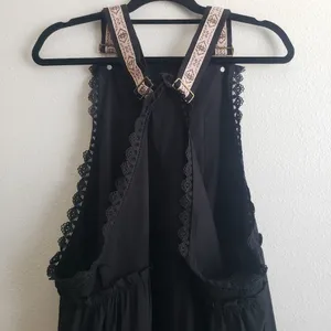 Free People Feel The Beat Overall Maxi Dress Lace Bohemian thumbnail 7