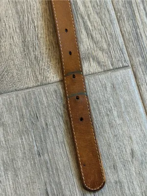 Vintage Y2K Gap Brown Leather Belt Brass Women's Small Distressed thumbnail 5