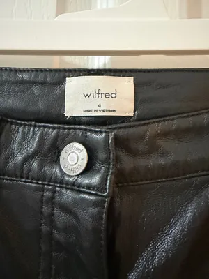 Aritzia Wilfred Leather Pants Black thumbnail 2