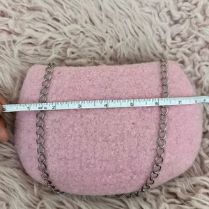 & Other Stories Handmade Knitted Mini Micro Pink Purse‎ Chained Handle thumbnail 7