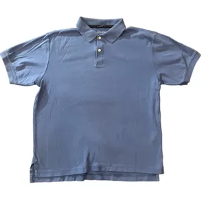 Lands’‎ End Polo Shirt Kids Large Blue Short Sleeve Solid Classic Casual Golf thumbnail 2