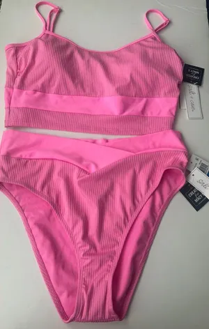 Salt + Cove Not What It Seams Bikini Top & High Waist Bottom (Set) - XL thumbnail 1