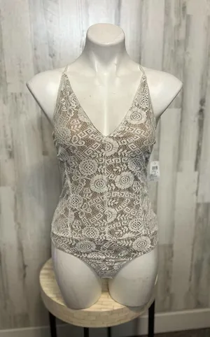 Windsor white nude laced bodysuit thumbnail 1