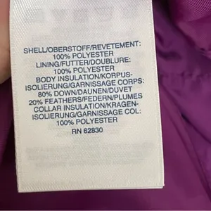 Lands End Vest Puffer Down Feathers Quilted Lightweight Pockets Full Zip Purple thumbnail 11