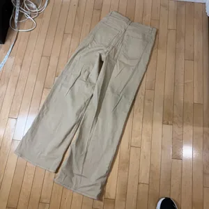 H&M Divided Tan Wide Leg Denim Jeans Chino's Pants Size 6 Stretch thumbnail 7