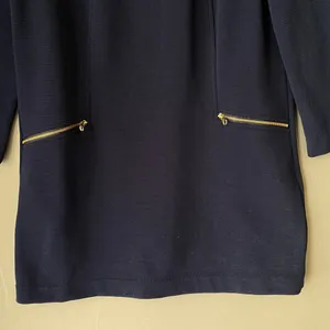 Anthropologie Boden sz‎ 6 blue ribbed cotton mod top thumbnail 3