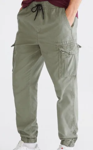Aeropostale Green Cargo Joggers Army thumbnail 1