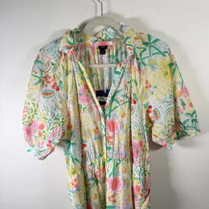 Roller Rabbit x Target Vacation Maxi Dress Tropical Fruit Floral 100% Cotton Med thumbnail 5