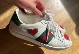 Gucci Shoes  Heart Ace Embroidered Sneakers thumbnail 1