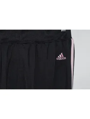 Adidas Track Pants SZ XL Black Pink Stripe Athletic Straight Leg Joggers thumbnail 6