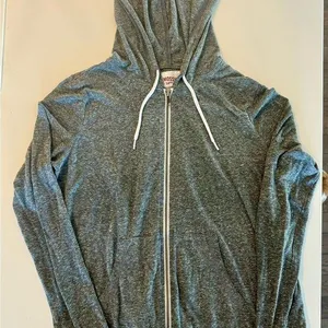 Mossimo gray lightweight zip up hooded jacket size Large thumbnail 1