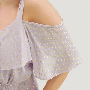 NWT!geometric ruffle trim cold shoulder pocket wrap dress size 14–16 or 1X thumbnail 7