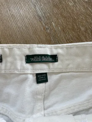 Wild Fable White Denim Shorts High-Rise thumbnail 3