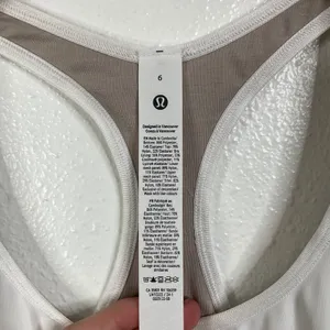 Lululemon Scoop‎ Neck Pleated Tennis Dress in White Size 6 thumbnail 4