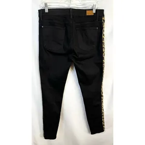 Judy Blue Size 13/31 Jeans Black Skinny Jegging Leopard Stripe Mid Rise 1655‎ thumbnail 6