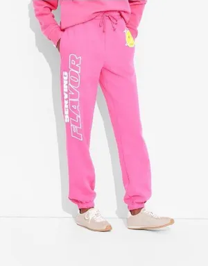 NEW Poppi X TGT Womens Forever Icon Graphic Joggers 93225521 Pink M thumbnail 1