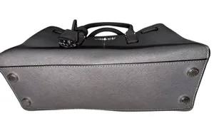 MICHAEL KORS Dillon Saffiano Leather Satchel EUC Crossbody Handbag Gray thumbnail 8