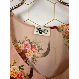 Show Me Your Mumu Peach Western Patterned Long Sleeve Tunic - Size - Small thumbnail 4