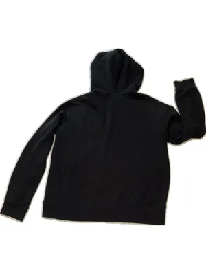 Vintage Y2K Nike Spellout Big Swoosh Zip-Up Hoodie Black thumbnail 2